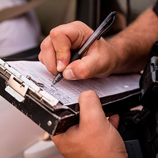 Police Officer Writing Ticket